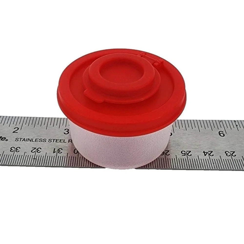 Mini Spice Shakers Set of 3 Small Red Clear Travel‎ Camping NEW